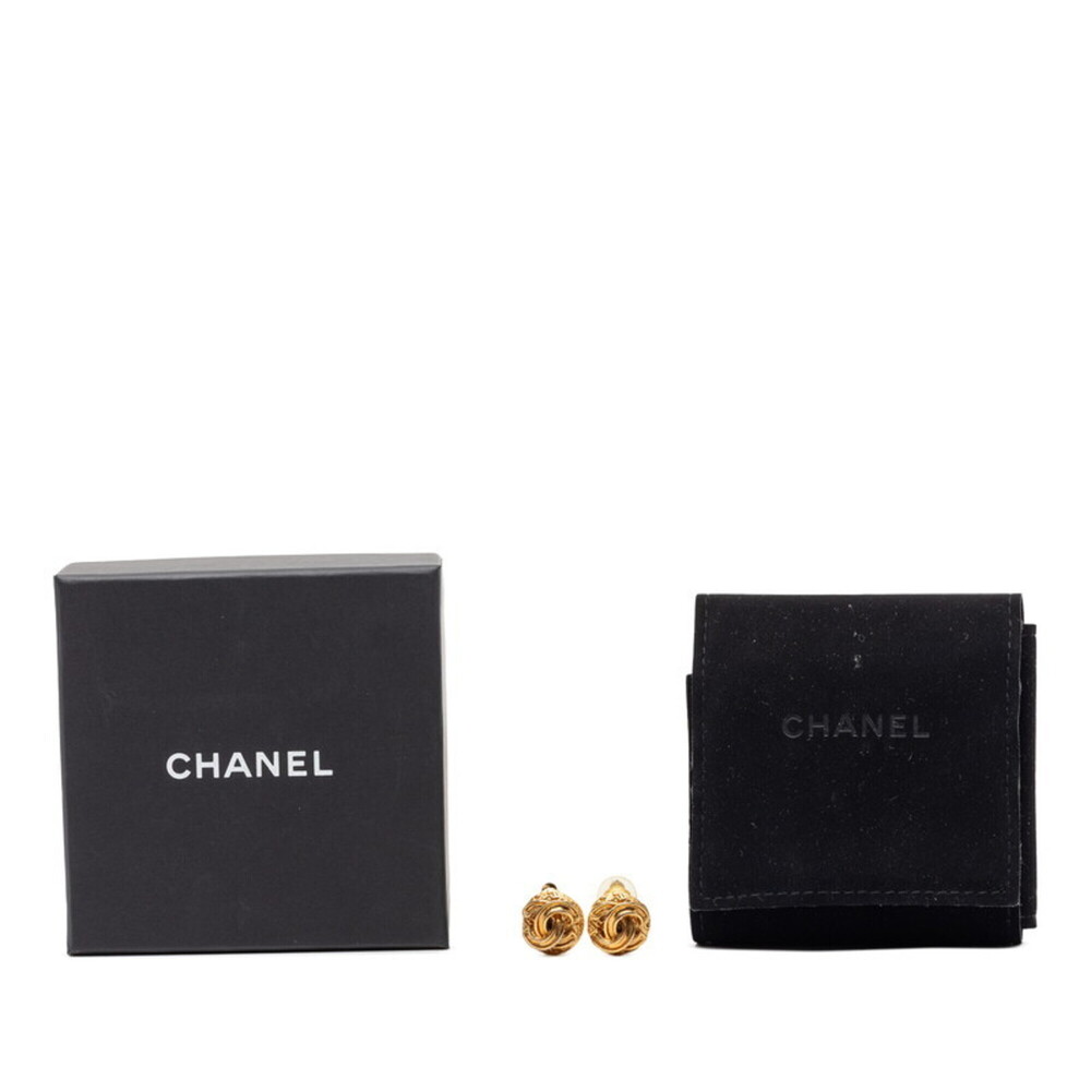 CHANEL Gold Logo Earrings - Picture 4 of 4